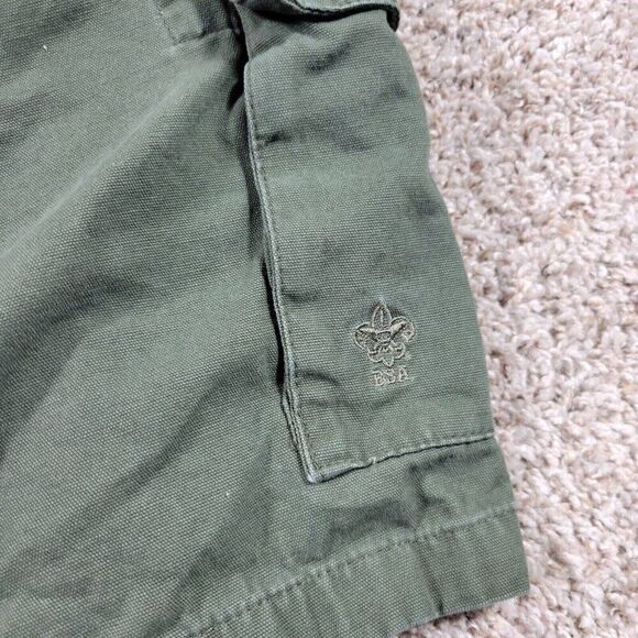 Boy Scouts Of America Shorts Mens 52 Green Cargo Uniform Work Cotton - Picture 8 of 8